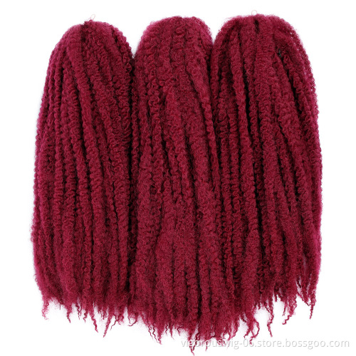 Vigorous Marley Braid Ombre Braiding Hair Extensions Soft Afro Kinky Natural for Braids18 inch Synthetic Crochet Braids Hair